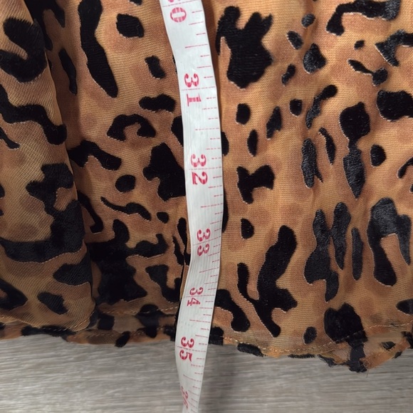 NEW ASTR The Label Nikita Burnout Leopard Print Ruched Mini Dress Large - Picture 11 of 11